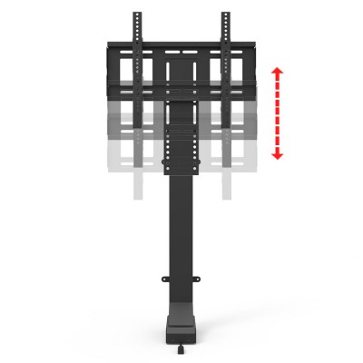 Wireless control and remote control motorized tv lift mechanism