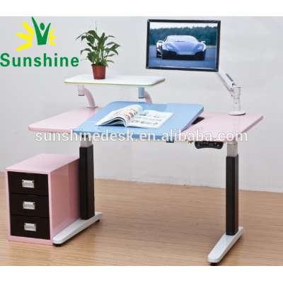 Electric height adjustable tables, automatic lifting office furniture, rubber table top mat