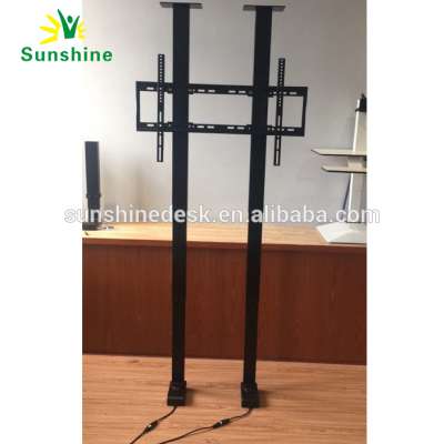 Home Furniture General Use and Modern Appearance remote mechanical motorized double column tv lift stand